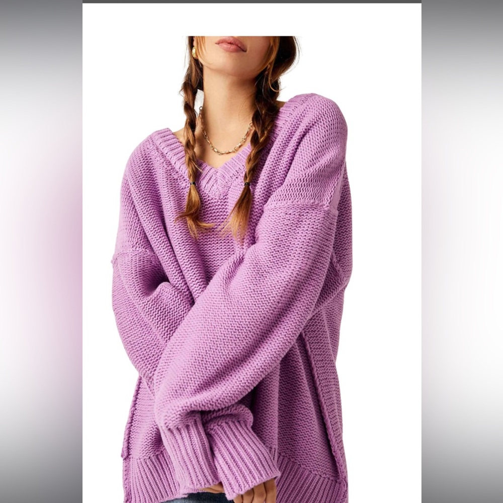 Free People Alli V neck sweater NWT